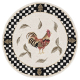 Safavieh Vintage Posters 3'-0" x 3'-0" Rug in Ivory / Black