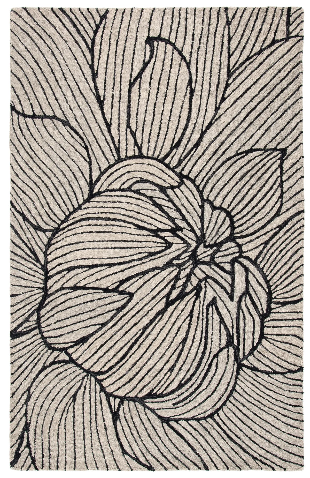 Safavieh Metro 4'-0" x 6'-0" Rug in Black / Ivory