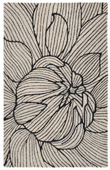 Safavieh Metro 4'-0" x 6'-0" Rug in Black / Ivory