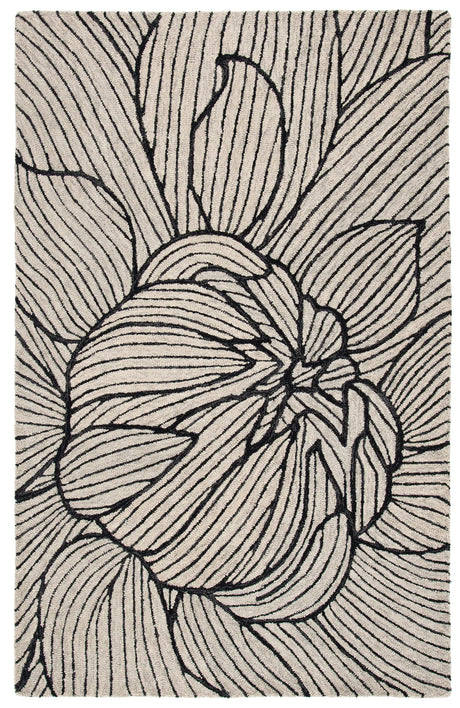 Safavieh Metro 4'-0" x 6'-0" Rug in Black / Ivory
