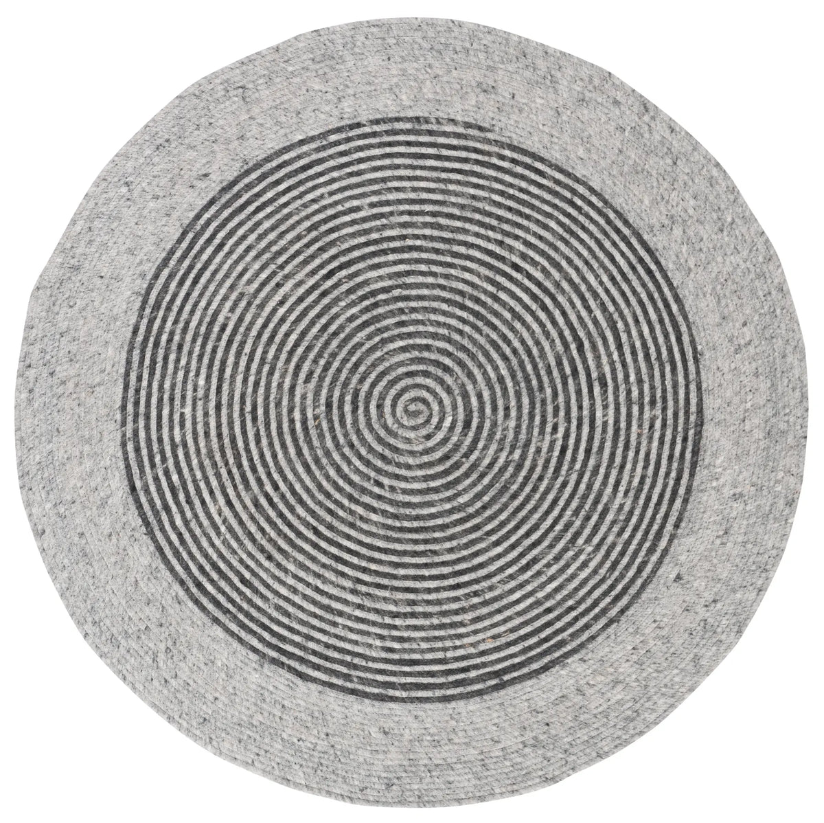 Safavieh Braided 3'-0" x 3'-0" Rug in Grey / Black