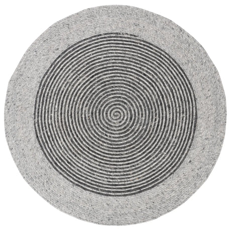 Safavieh Braided 3'-0" x 3'-0" Rug in Grey / Black