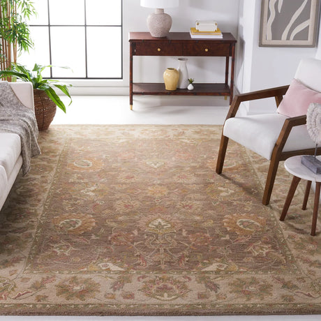 Safavieh Heritage 9'-6" x 13'-6" Rug in Brown / Ivory