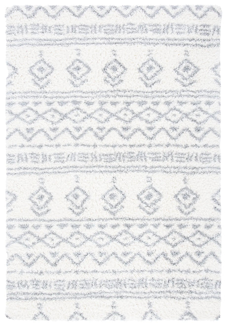 Safavieh Parma Shag 4'-0" x 6'-0" Rug in Ivory / Grey