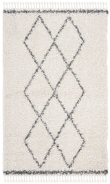 Safavieh Pro Lux Shag 400 4'-0" x 6'-0" Rug in Cream / Blue