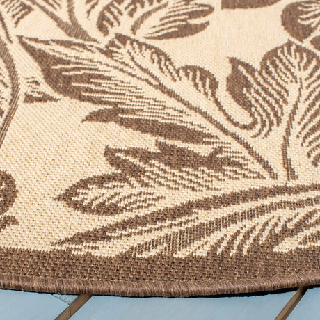 Safavieh Courtyard 6'-7" x 6'-7" Rug in Natural / Brown
