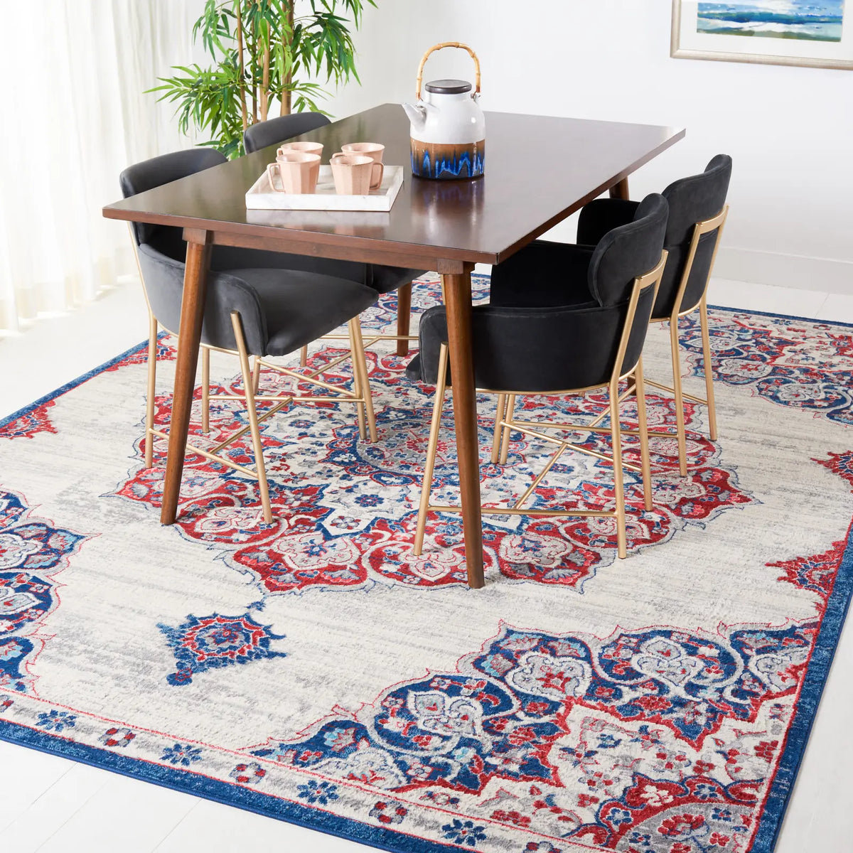 Safavieh Brentwood 10'-0" x 13'-0" Rug in Ivory / Red