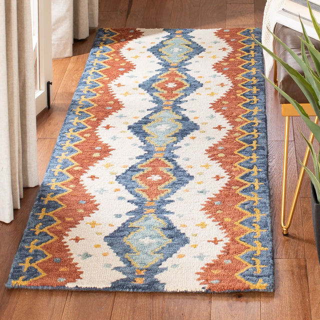 Safavieh Aspen 2'-3" x 11'-0" Rug in Ivory / Blue