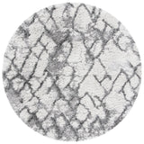 Safavieh Horizon Shag 800 5'-0" x 5'-0" Rug in Grey / Ivory