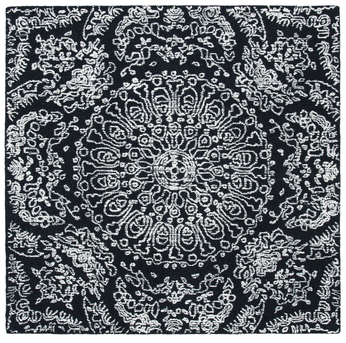 Safavieh Metro 6'-0" x 6'-0" Rug in Black / Ivory