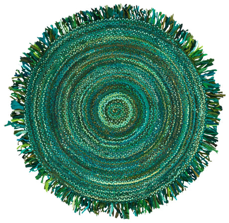 Safavieh Braided 5'-0" x 5'-0" Rug in Green