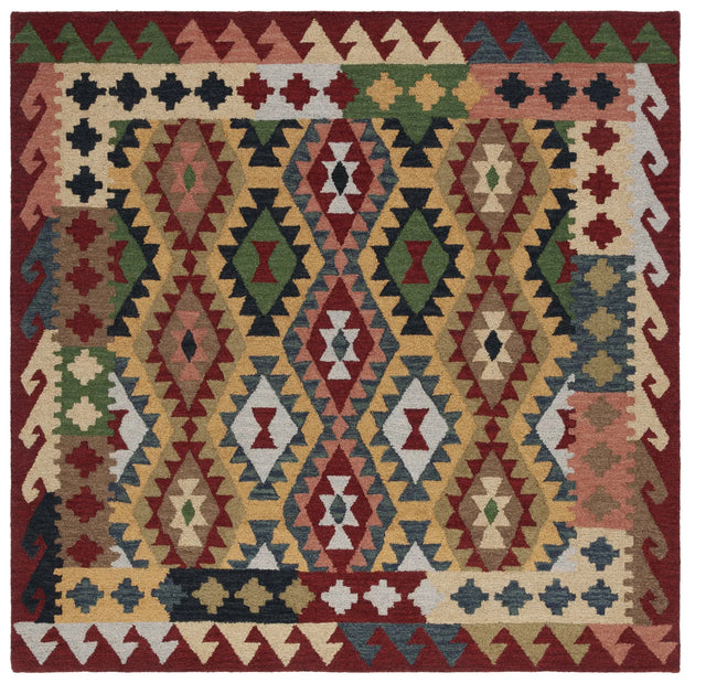 Safavieh Aspen 7'-0" x 7'-0" Rug in Red / Green
