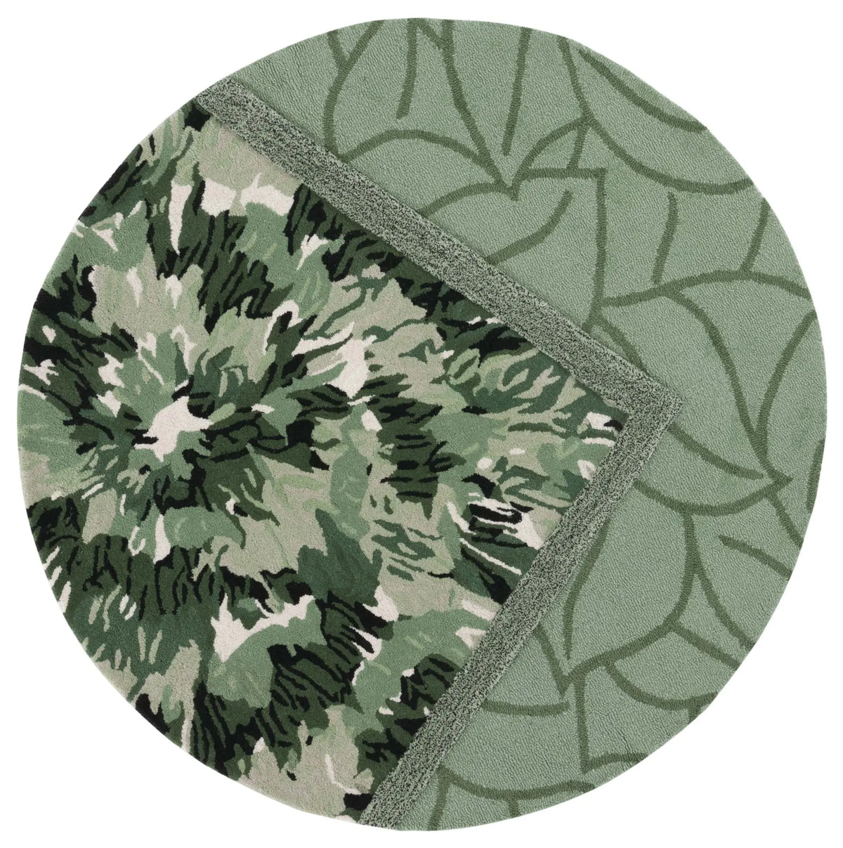 Safavieh Fifth Avenue 5'-0" x 5'-0" Rug in Green / Ivory