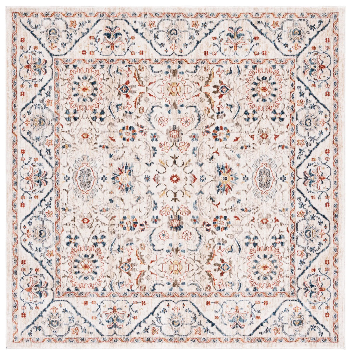 Safavieh Olympia 6'-0" x 6'-0" Rug in Ivory / Navy