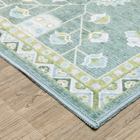 Oriental Weavers Sphinx Addison ADD08 Green Rugs - corner detail