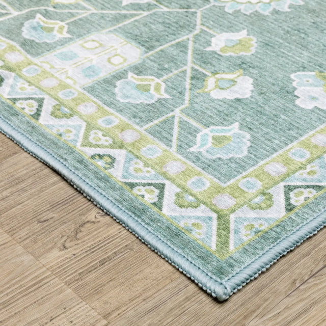 Oriental Weavers Sphinx Addison ADD08 Green Rugs - corner detail