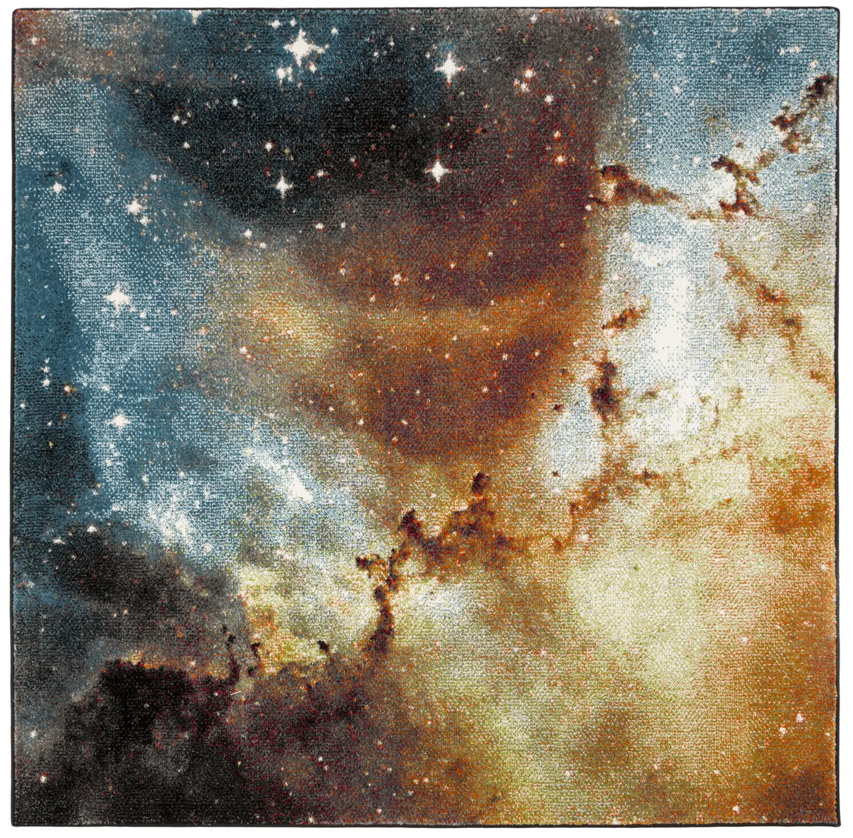 Safavieh Galaxy 5'-3" x 5'-3" Rug in Orange / Multi