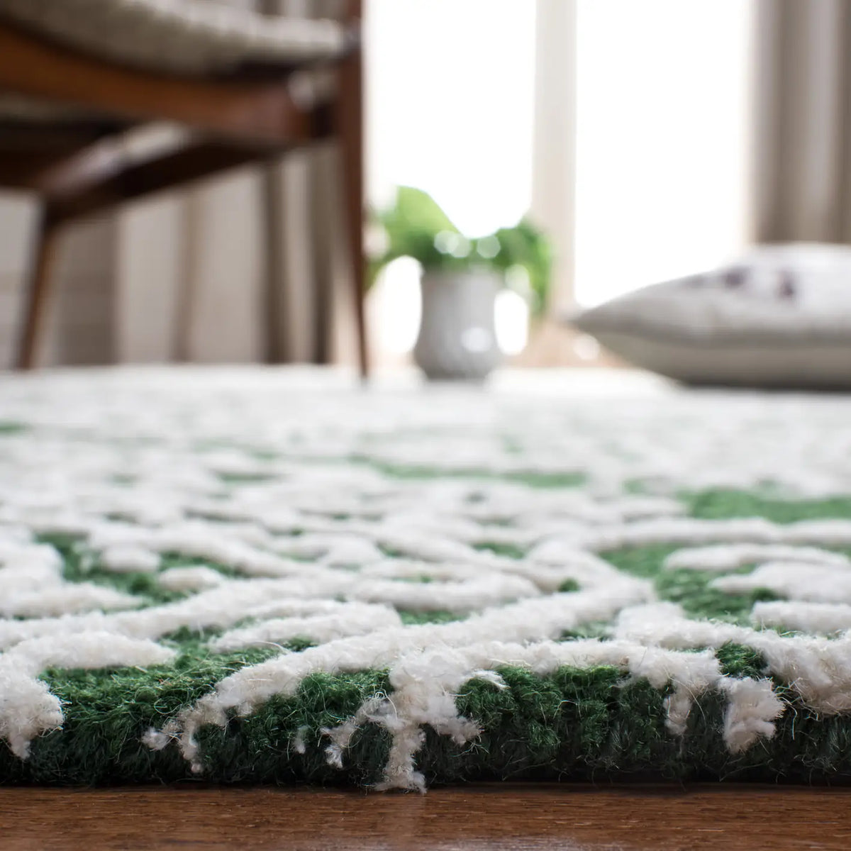 Safavieh Chatham 4'-0" x 6'-0" Rug in Green / Ivory