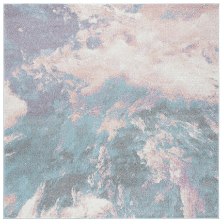 Safavieh Glacier 6'-7" x 6'-7" Rug in Pink / Blue