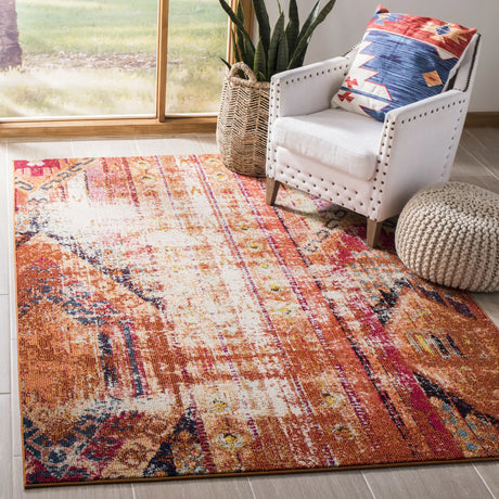 Safavieh Monaco 5'-1" x 7'-7" Rug in Orange / Multi