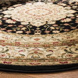 Safavieh Lyndhurst 5'-3" x 5'-3" Rug in Black / Ivory