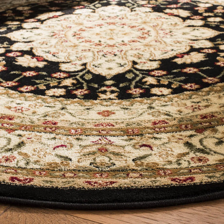 Safavieh Lyndhurst 5'-3" x 5'-3" Rug in Black / Ivory