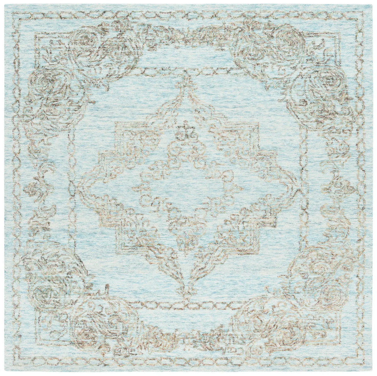 Safavieh Metro 6'-0" x 6'-0" Rug in Light Blue / Green