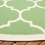 Safavieh Courtyard 7'-10" x 7'-10" Rug in Green / Beige