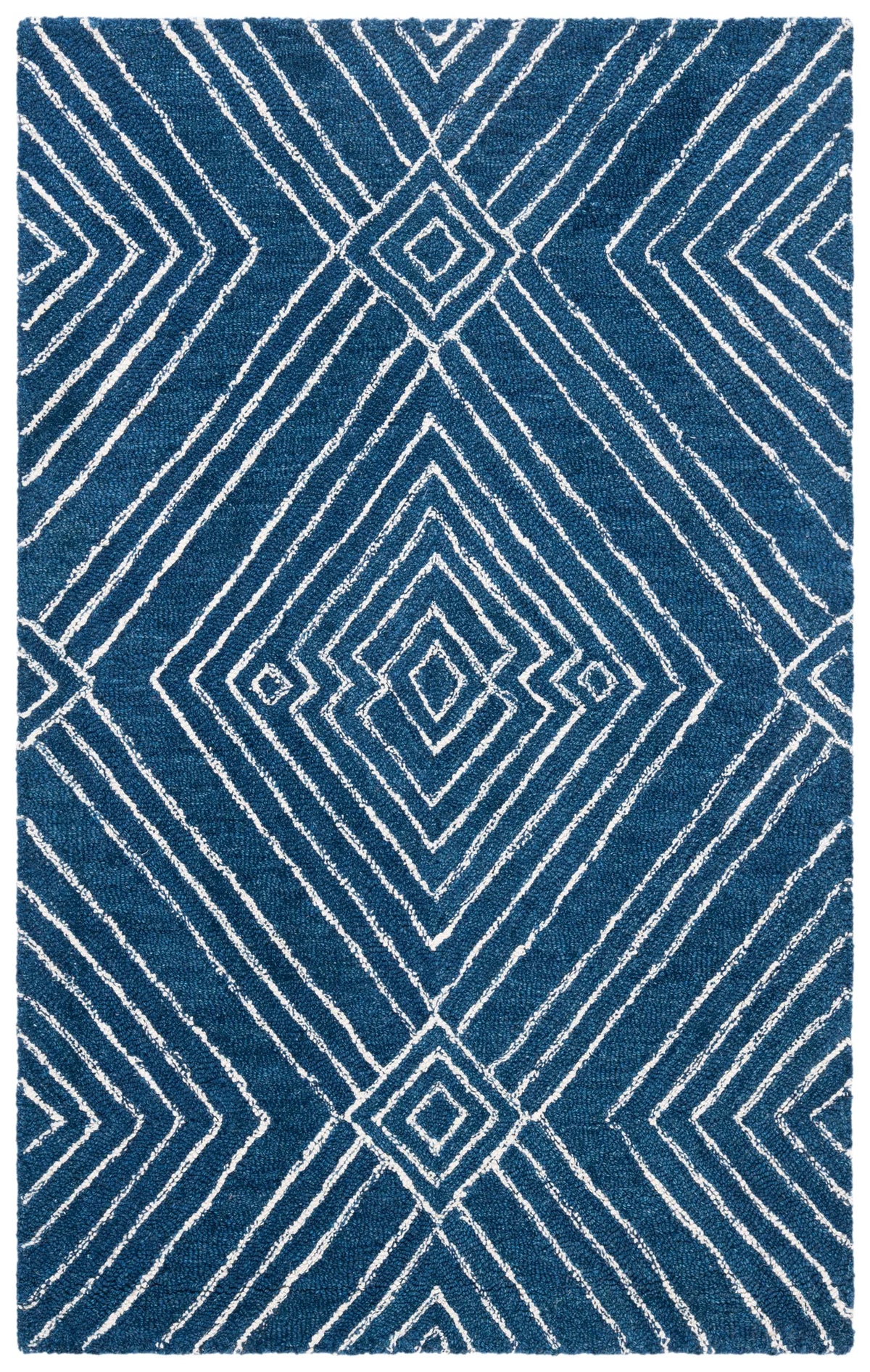 Safavieh Micro-Loop 2'-6" x 4'-0" Rug in Navy / Ivory