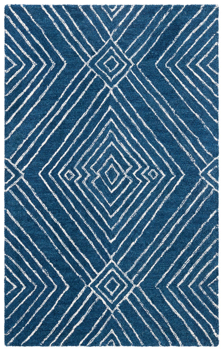 Safavieh Micro-Loop 2'-6" x 4'-0" Rug in Navy / Ivory