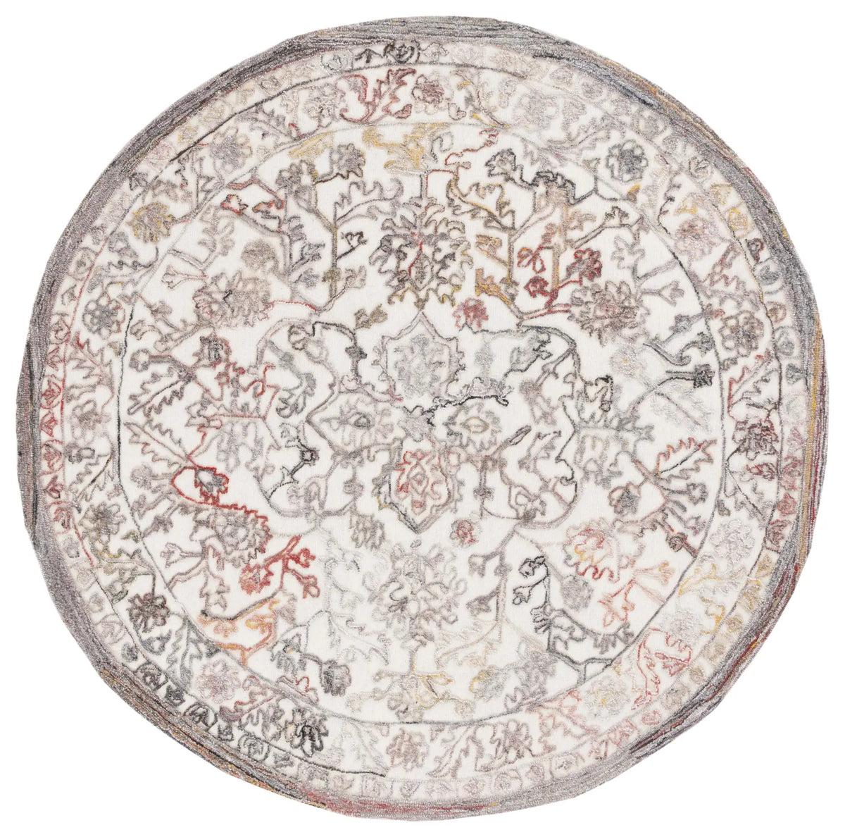 Safavieh Trace 6'-0" x 6'-0" Rug in Red / Ivory