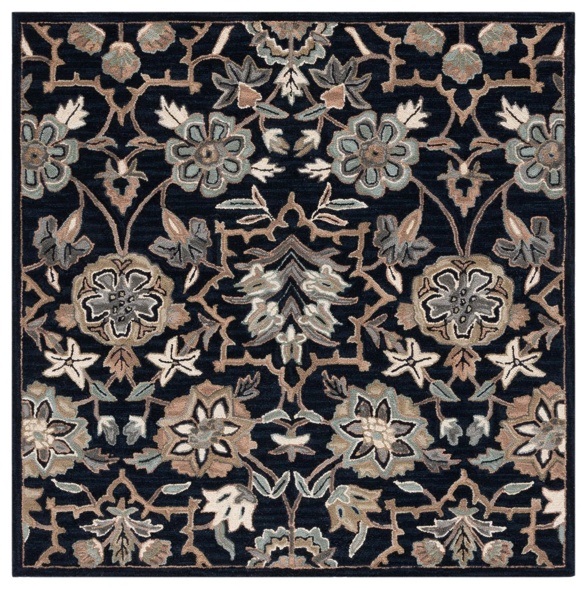 Safavieh Metro 6'-0" x 6'-0" Rug in Black / Beige