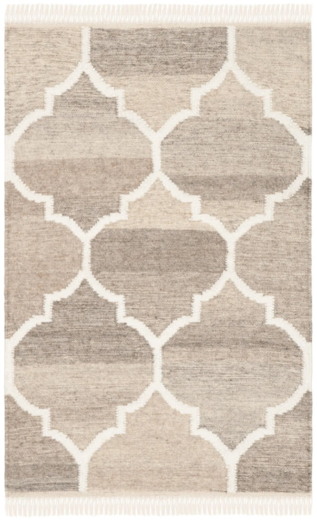 Safavieh Natural Kilim 2'-0" x 3'-0" Rug in Light Grey / Ivory