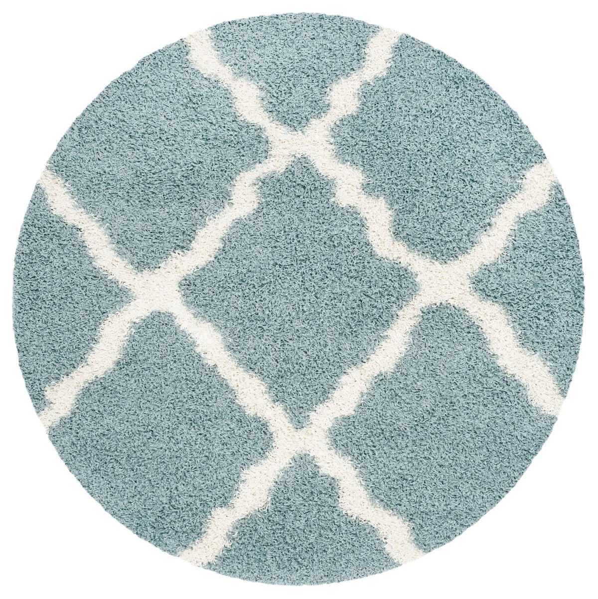 Safavieh Sgd-Dallas Shag 6'-0" x 6'-0" Rug in Seafoam / Ivory