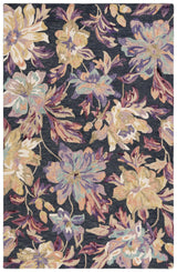 Safavieh Blossom 4'-0" x 6'-0" Rug in Charcoal / Plum