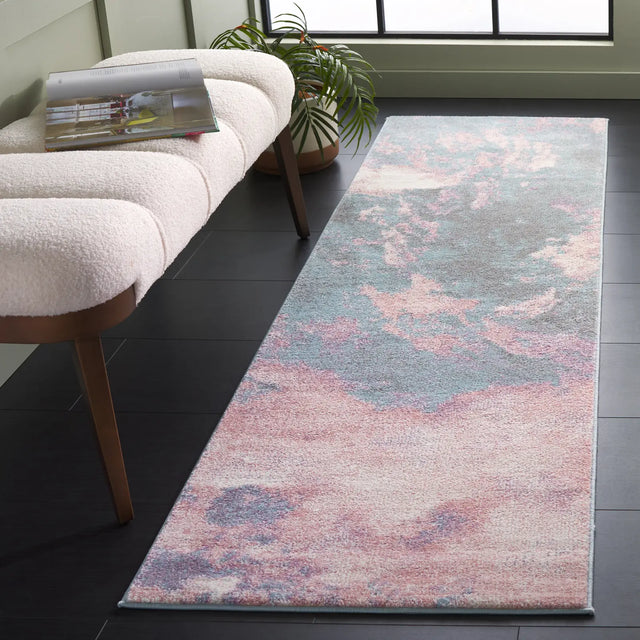 Safavieh Glacier 2'-3" x 10'-0" Rug in Pink / Blue
