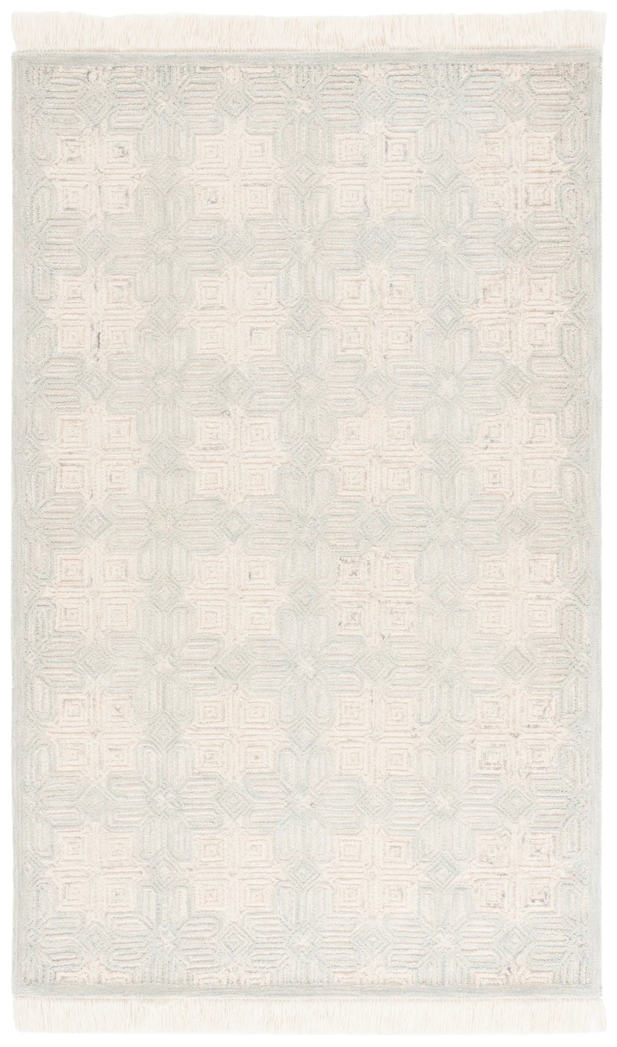 Safavieh Ikat 4'-0" x 6'-0" Rug in Ivory / Light Blue