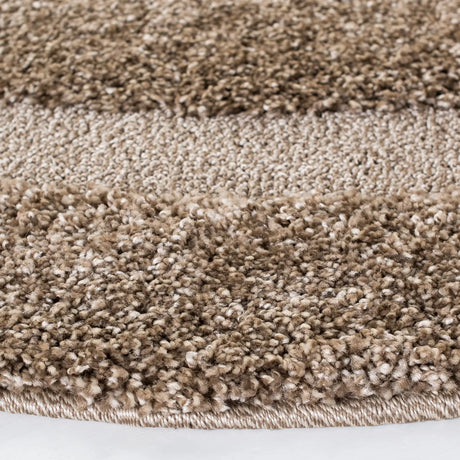 Safavieh Florida Shag 5'-0" x 5'-0" Rug in Beige / Beige