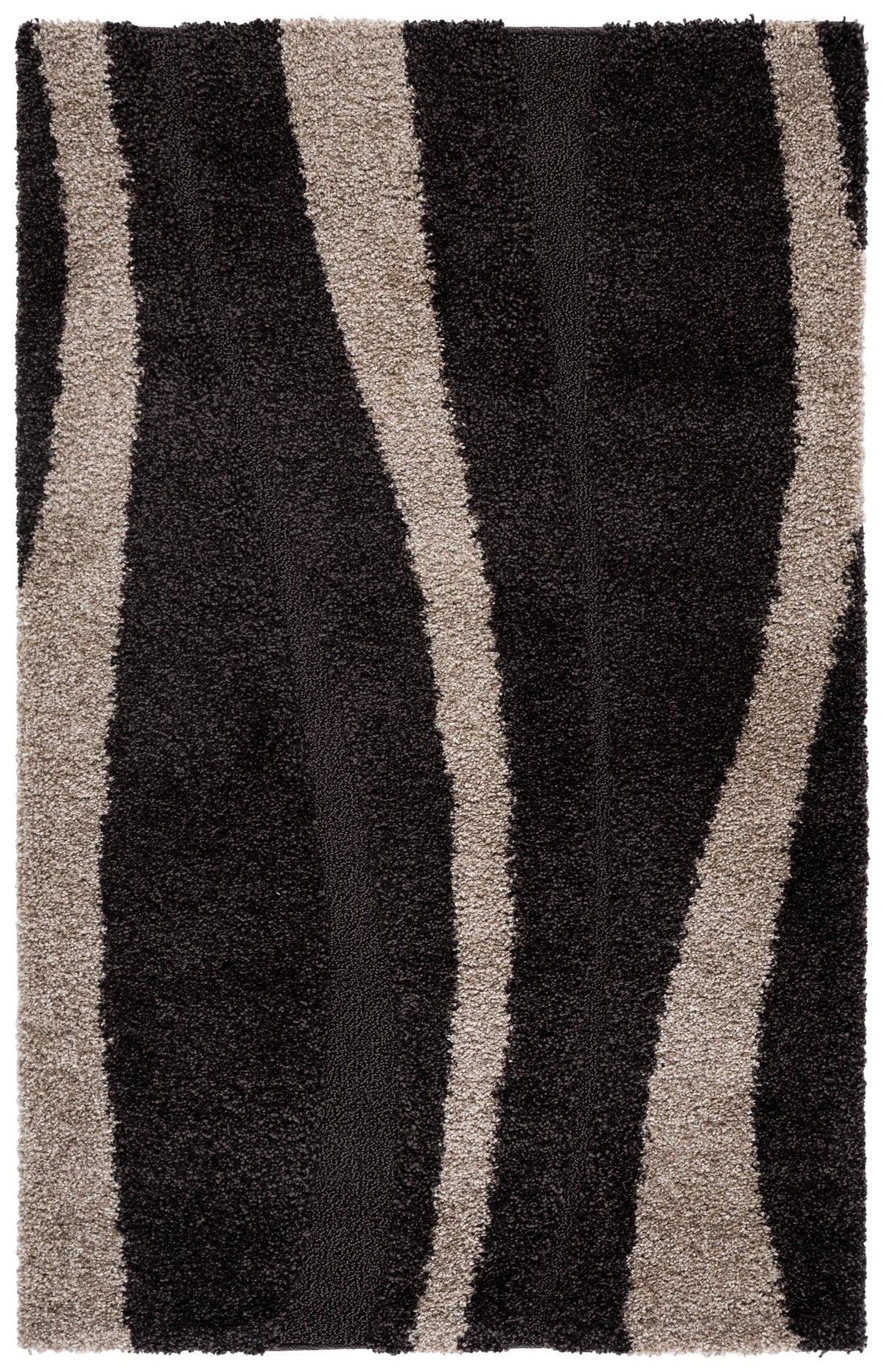 Safavieh Florida Shag 3'-3" x 5'-3" Rug in Dark Brown / Beige