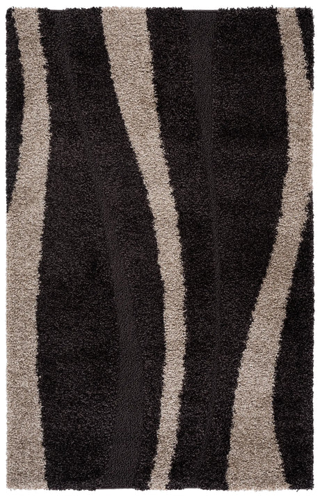 Safavieh Florida Shag 3'-3" x 5'-3" Rug in Dark Brown / Beige