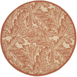 Safavieh Courtyard 6'-7" x 6'-7" Rug in Natural / Terra