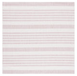 Safavieh Courtyard 6'-7" x 6'-7" Rug in Ivory / Soft Pink