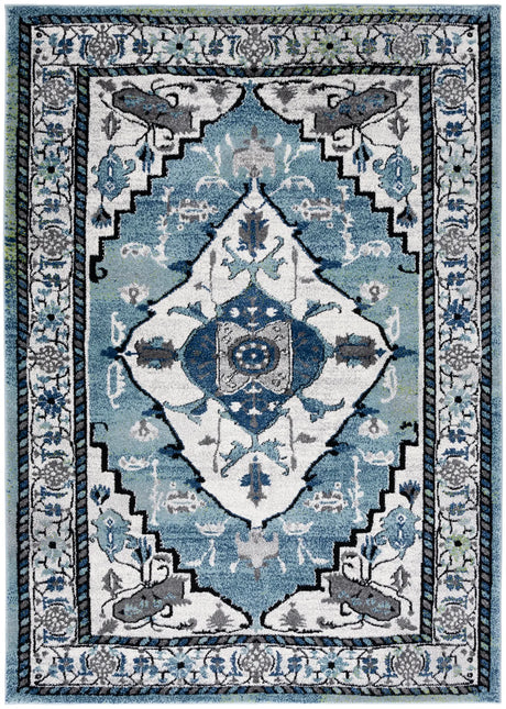Safavieh Vintage Hamadan 4'-0" x 6'-0" Rug in Blue Green / Ivory