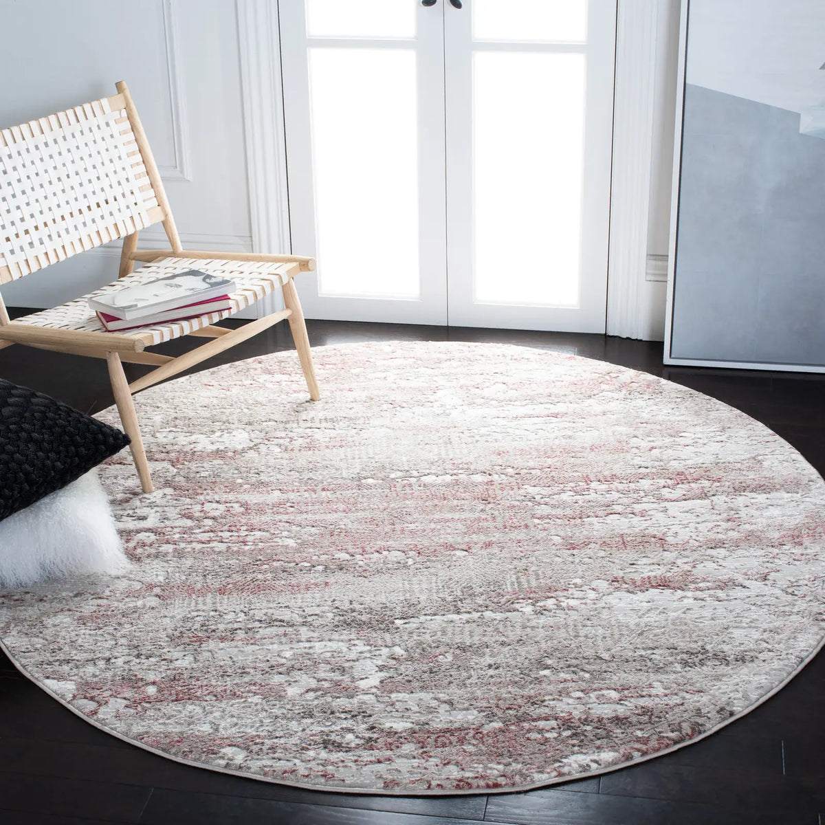 Safavieh Meadow 500 10'-0" x 10'-0" Rug in Beige / Pink