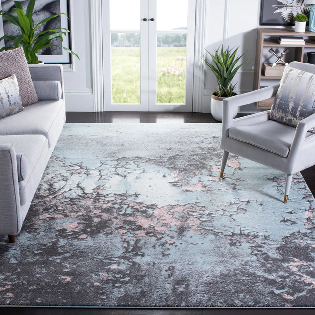 Safavieh Glacier 10'-6" x 14'-0" Rug in Blue / Pink
