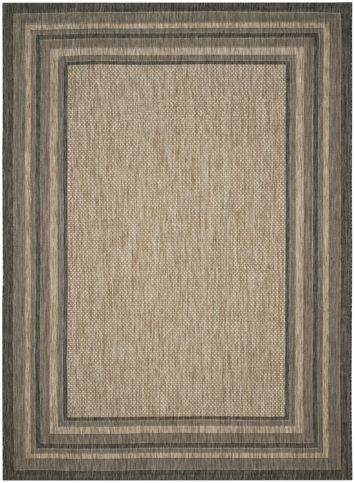 Safavieh Courtyard 10'-0" x 14'-0" Rug in Natural / Black