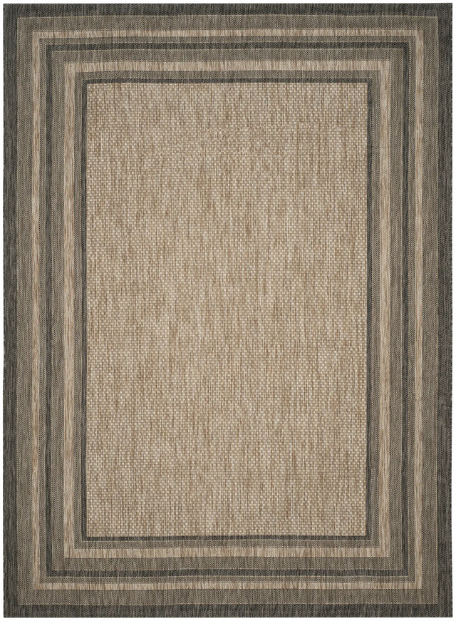 Safavieh Courtyard 10'-0" x 14'-0" Rug in Natural / Black
