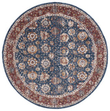 Safavieh Heirloom 700 6'-7" x 6'-7" Rug in Navy / Rust