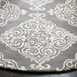 Safavieh Glamour 6'-0" x 6'-0" Rug in Dark Grey / Ivory