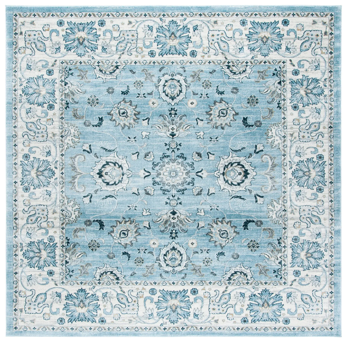Safavieh Isabella 6'-7" x 6'-7" Rug in Light Blue / Cream